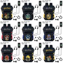 Harry Potter USB nylon backpack school bag