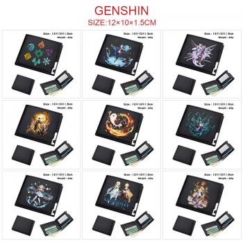 Genshin Impact game black wallet