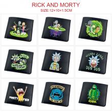 Rick and Morty anime black wallet