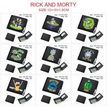 Rick and Morty anime black wallet