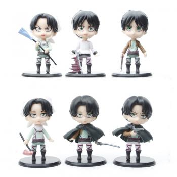 Attack on Titan anime figures set(6pcs a set)(OPP bag)