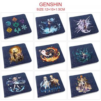 Genshin Impact game denim wallet