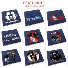 Death Note anime denim wallet