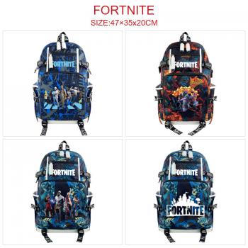 Fortnite game USB camouflage backpack school bag