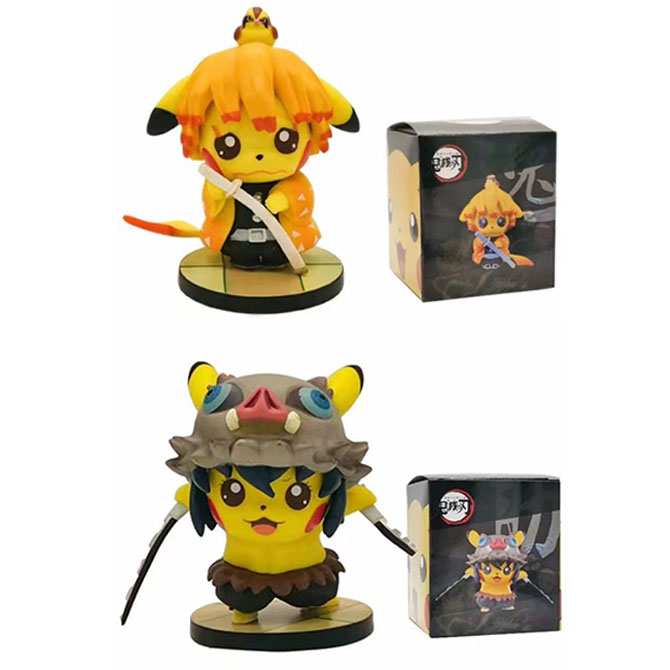 Demon Slayer Pikachu cos Agatsuma Zenitsu Hashibira Inosuke figure_Demon  Slayer_Anime category_Animeba anime products wholesale,Anime  distributor,toys store