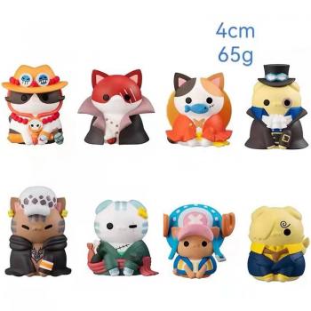 One Piece cat anime figures set(8pcs a set)