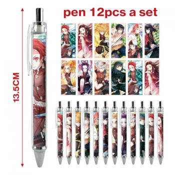 Demon Slayer anime ballpoint pen ball pens(12pcs a set)