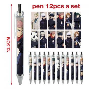 Jujutsu Kaisen anime ballpoint pen ball pens(12pcs a set)