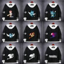 Fairy Tail anime fake two pieces denim jacket hoodie cloth