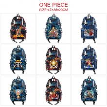 One Piece anime USB camouflage backpack school bag
