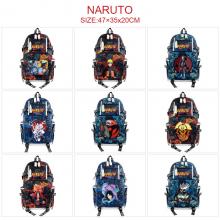 Naruto anime USB camouflage backpack school bag