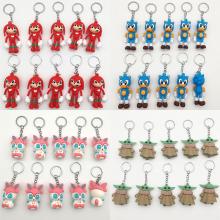 Sonic Eveeve Yoda anime figure dolls key chain set...