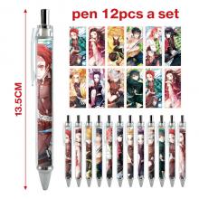 Demon Slayer anime ballpoint pen ball pens(12pcs a set)