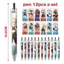 Genshin Impact game ballpoint pen ball pens(12pcs ...