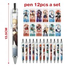 Genshin Impact game ballpoint pen ball pens(12pcs a set)