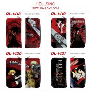 HELLSING anime long zipper wallet purse