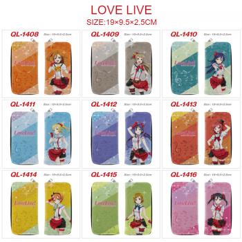 Love Live anime long zipper wallet purse