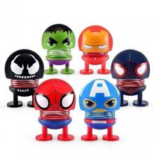 The Avengers Iron Spider man Hulk spring head shake figure