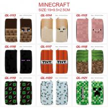 Minecraft game long zipper wallet purse