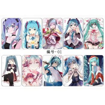 Hatsune Miku anime card stickers set(5set)