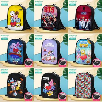 BTS star waterproof backpack bag