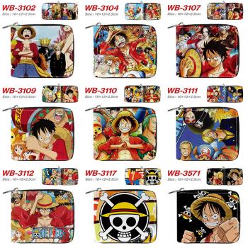 One Piece anime zipper wallet purse