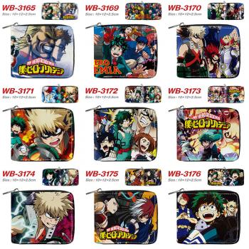 My Hero Academia anime zipper wallet purse