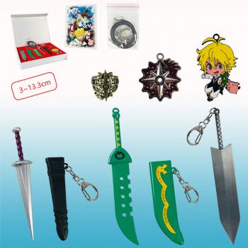 The Seven Deadly Sins anime key chains a set