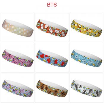 BTS BT21 sports headbands headwrap sweatband