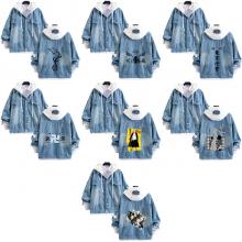 Tokyo Revengers fake two pieces denim jacket hoodi...