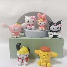 Melody Kuromi anime figure dolls(6 pcs a set)