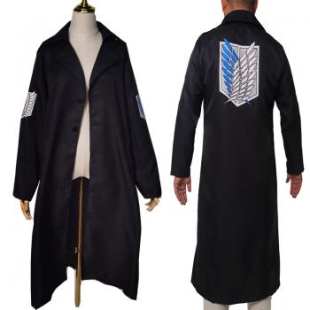 Attack on Titan cosplay black dress cloth jacket