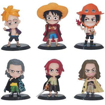 One Piece anime figures set(6pcs a set)(OPP bag)