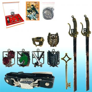 Attack on Titan anime key chains set(10pcs a set)