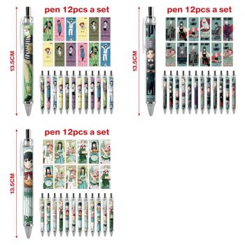 SPY FAMILY anime ballpoint pen ball pens(12pcs a set)