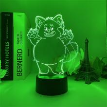 Turning Red 3D 7 Color Lamp Touch Lampe Nightlight+USB