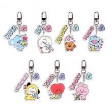 BTS BT21 star acrylic key chain