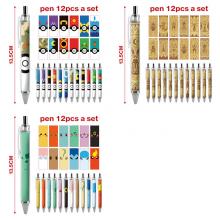 Pokemon anime ballpoint pen ball pens(12pcs a set)