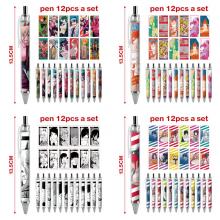 Chainsaw Man anime ballpoint pen ball pens(12pcs a set)