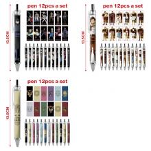 Black Clover anime ballpoint pen ball pens(12pcs a set)