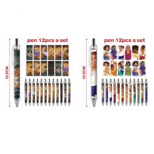 Encanto anime ballpoint pen ball pens(12pcs a set)