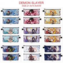 Demon Slayer anime PU zipper pen case pencil bag