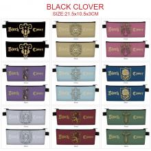 Black Clover anime PU zipper pen case pencil bag