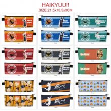 Haikyuu anime PU zipper pen case pencil bag