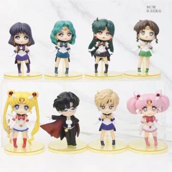 Sailor Moon anime figure dolls set(8pcs a set)(OPP bag)