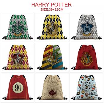 Harry Potter nylon drawstring backpack bag