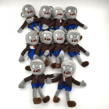 7inches Plants vs. Zombies PVZ game plush dolls set(10pcs a set)