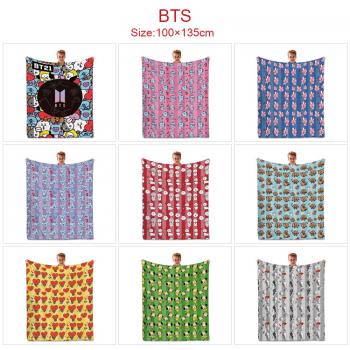 BTS BT21 star flano summer quilt blanket