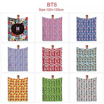 BTS BT21 star flano summer quilt blanket