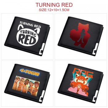 Turning Red anime black wallet